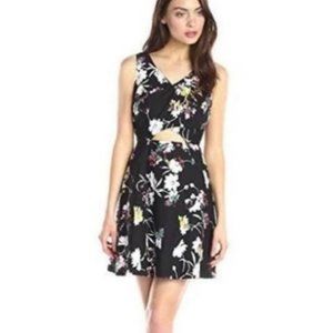 Jessica Simpson Floral Print Cut Out Dress